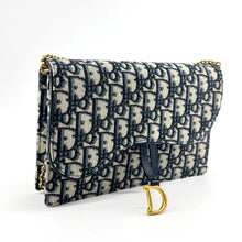 Load image into Gallery viewer, Christian Dior Oblique Saddle Wallet on Chain