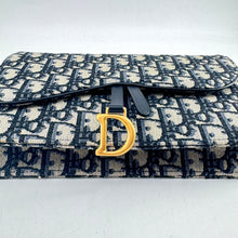 Load image into Gallery viewer, Christian Dior Oblique Saddle Wallet on Chain