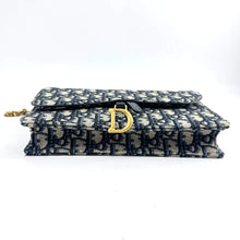 Load image into Gallery viewer, Christian Dior Oblique Saddle Wallet on Chain