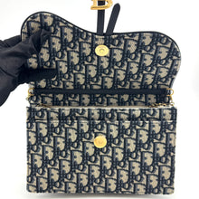 Load image into Gallery viewer, Christian Dior Oblique Saddle Wallet on Chain