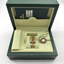 Load image into Gallery viewer, Rolex Datejust 31mm Champagne Gold with 10 Diamonds