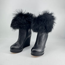 Load image into Gallery viewer, Vero Cuoio Black Boots with Fur Size 38
