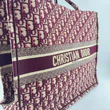 Load image into Gallery viewer, Dior Oblique Large Book Tote Burgundy