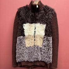 Load image into Gallery viewer, Fendi Lamb Leather/ Cashmere Sweater Jacket