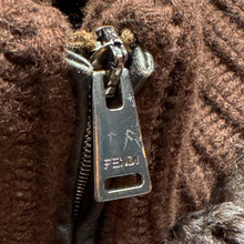 Load image into Gallery viewer, Fendi Lamb Leather/ Cashmere Sweater Jacket