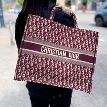 Load image into Gallery viewer, Dior Oblique Large Book Tote Burgundy