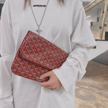 Load image into Gallery viewer, GOYARD Goyardine Sainte Marie Soft Clutch Red
