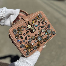 Load image into Gallery viewer, D&G Grained Calfskin Dauphine Crystal Embellished Box Bag