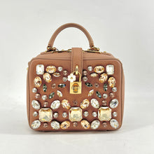 Load image into Gallery viewer, D&G Grained Calfskin Dauphine Crystal Embellished Box Bag