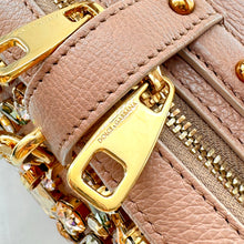 Load image into Gallery viewer, D&G Grained Calfskin Dauphine Crystal Embellished Box Bag