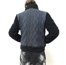 Load image into Gallery viewer, Moncler gum blue hybrid down knit jacket size 2 TWS