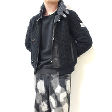 Load image into Gallery viewer, Moncler gum blue hybrid down knit jacket size 2 TWS