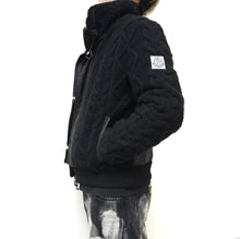Load image into Gallery viewer, Moncler gum blue hybrid down knit jacket size 2 TWS
