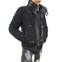 Load image into Gallery viewer, Moncler gum blue hybrid down knit jacket size 2 TWS