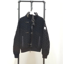 Load image into Gallery viewer, Moncler gum blue hybrid down knit jacket size 2 TWS