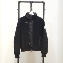 Load image into Gallery viewer, Moncler gum blue hybrid down knit jacket size 2 TWS