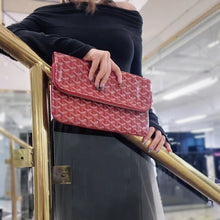 Load image into Gallery viewer, GOYARD Goyardine Sainte Marie Soft Clutch Red