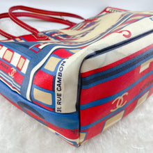 Load image into Gallery viewer, Chanel No.5 Vintage Flower Pattern Red Tote