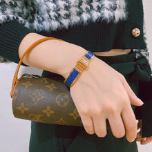 Load image into Gallery viewer, Hermes lizard hinged bracelet