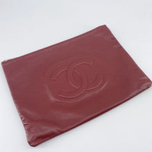 Load image into Gallery viewer, Chanel Red Leather Clutch