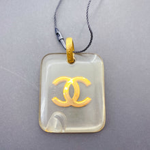 Load image into Gallery viewer, Chanel CC White Clear Plastic Pendant