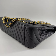 Load image into Gallery viewer, Chanel Black Chevron Shoulder Bag