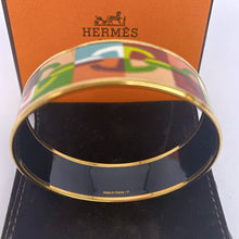Load image into Gallery viewer, Hermes Wide Enamel Bangle Bracelet