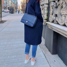 Load image into Gallery viewer, Chanel Navy Classic Flap Jumbo