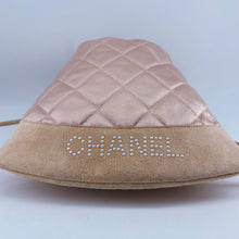 Load image into Gallery viewer, CHANEL Vintage Quilted Satin and Suede Drawstring Backpack