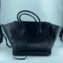 Load image into Gallery viewer, Celine Black Leather Medium Phantom Luggage Tote