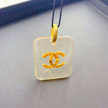Load image into Gallery viewer, Chanel CC White Clear Plastic Pendant