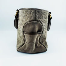 Load image into Gallery viewer, Celine Suede Arc de Triomphe Dark Flower Tote Bag