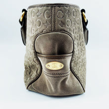 Load image into Gallery viewer, Celine Suede Arc de Triomphe Dark Flower Tote Bag