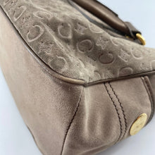 Load image into Gallery viewer, Celine Suede Arc de Triomphe Dark Flower Tote Bag