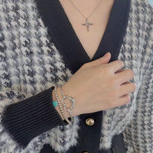 Load image into Gallery viewer, Tiffany Blue Heart Tag Bead Bracelet