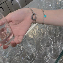 Load image into Gallery viewer, Tiffany Blue Heart Tag Bead Bracelet