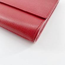 Load image into Gallery viewer, Yves Saint Laurent Red Textured Leather Y-ligne Clutch