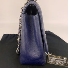 Load image into Gallery viewer, Chanel Navy Classic Flap Jumbo