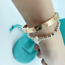 Load image into Gallery viewer, Tiffany Blue Heart Tag Bead Bracelet