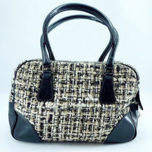 Load image into Gallery viewer, Prada tweed & vitello handle bag