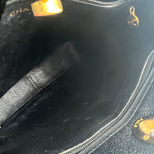 Load image into Gallery viewer, CHANEL CC Black Caviar Quilted Gold Hardware Chain Carryall Shopper Tote Bag