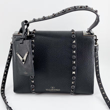 Load image into Gallery viewer, Valentino My Rockstud Small Single Handbag in Black Noir Studs