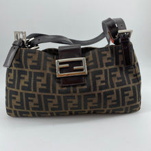 Load image into Gallery viewer, Fendi Monogram Cloth Bagutte Shoulder Bag