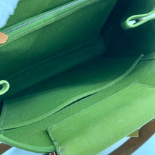 Load image into Gallery viewer, Hermes Green Canvas Cabag Elan PM Bag