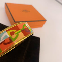 Load image into Gallery viewer, Hermes Wide Enamel Bangle Bracelet