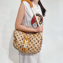 Load image into Gallery viewer, LOUIS VUITTON Limited Edition Tan Nylon Monogram Bulles PM Bag