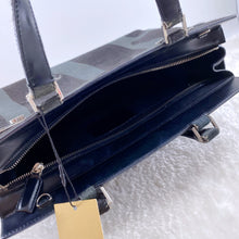 Load image into Gallery viewer, Ferragamo Black and Grey Horsehair Bag