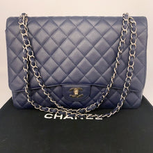 Load image into Gallery viewer, Chanel Navy Classic Flap Jumbo