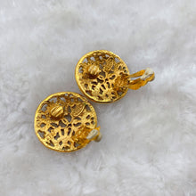 Load image into Gallery viewer, Chanel Perforated Logo Clip Earrings 1980's