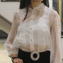 Load image into Gallery viewer, Miu Miu silk white top